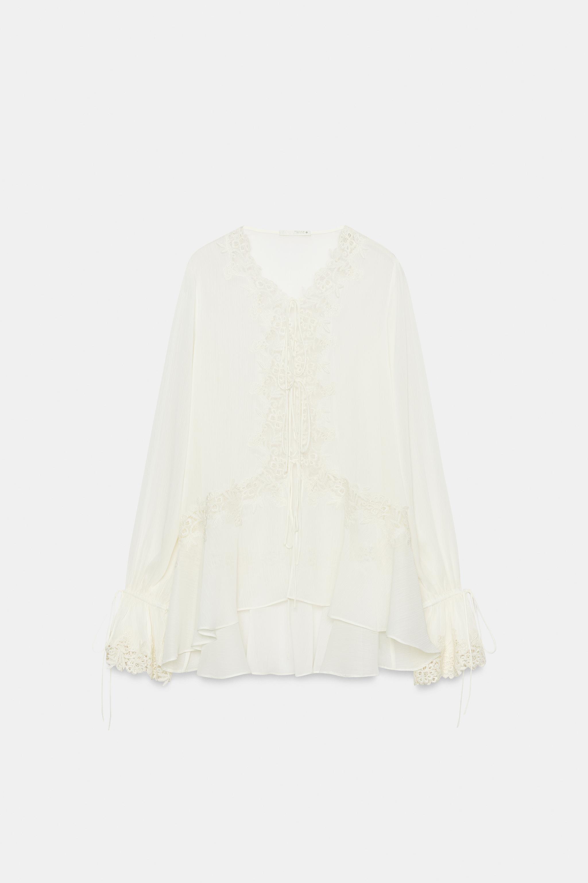 ZW COLLECTION COMBINATION LACE BLOUSE